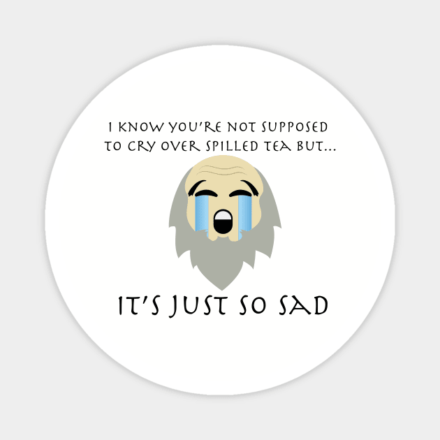 Uncle Iroh crying emoji - "So Sad!" Magnet by Prince_Tumi_1